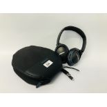 A PAIR OF BOSE SOUNDLINK BLUETOOTH NOISE CANCELLING HEADPHONES MODEL BA2 WITH CARRY CASE - NO