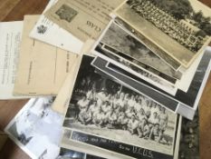 BOX MIXED EPHEMERA AND PHOTOGRAPHS INCLUDING MILITARY INTEREST.