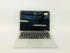 APPLE MAC BOOK PRO LAPTOP COMPUTER MODEL A1502 (NO CHARGER) S/N C02MCAYDFHOO - NO GUARANTEE OF