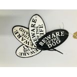 (R) 4 OVAL CAST IRON SIGNS