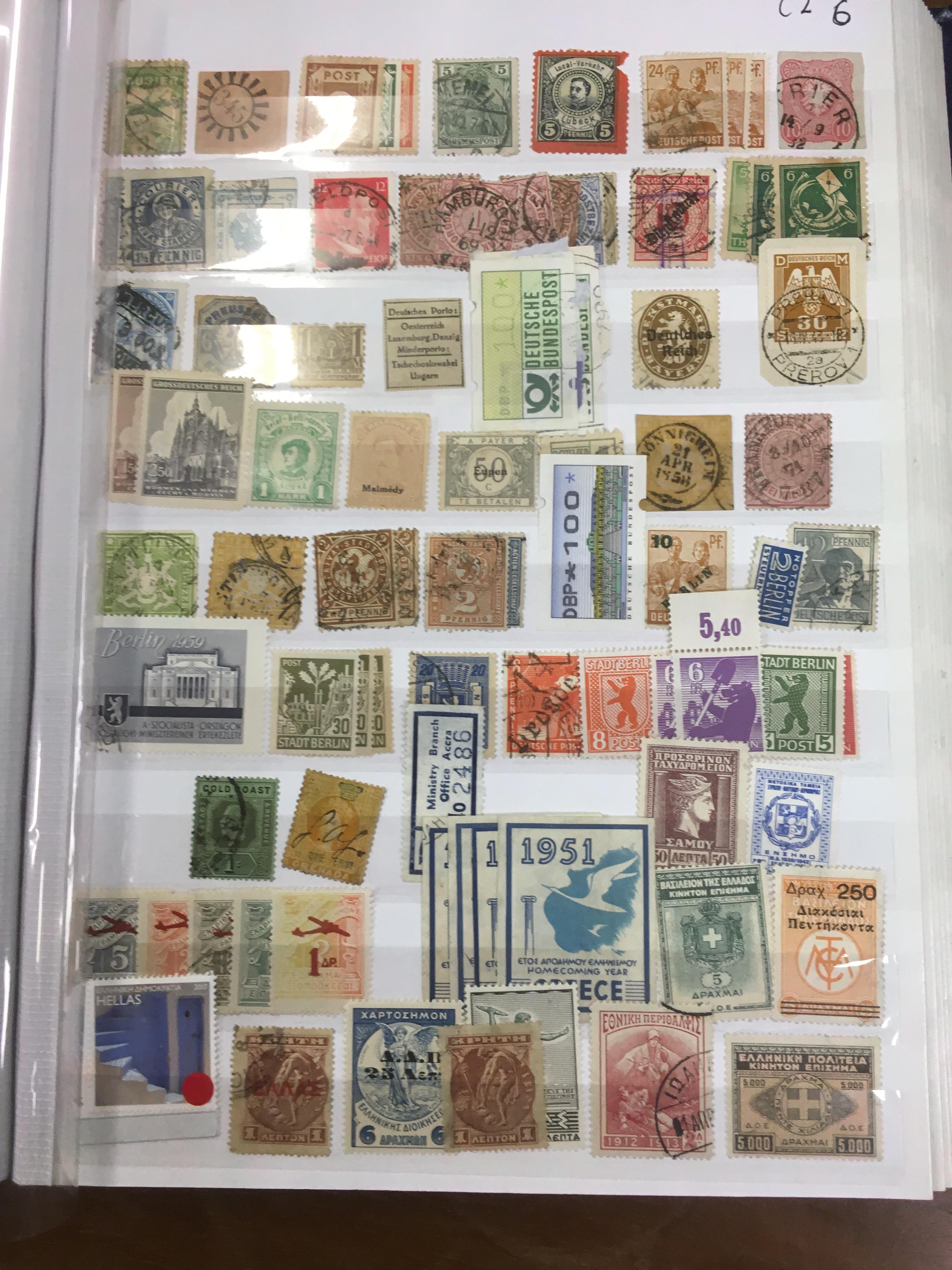 BOX STAMPS IN ELEVEN STOCKBOOKS, FOREIGN, BACK OF BOOK, REVENUES ETC. - Image 4 of 7