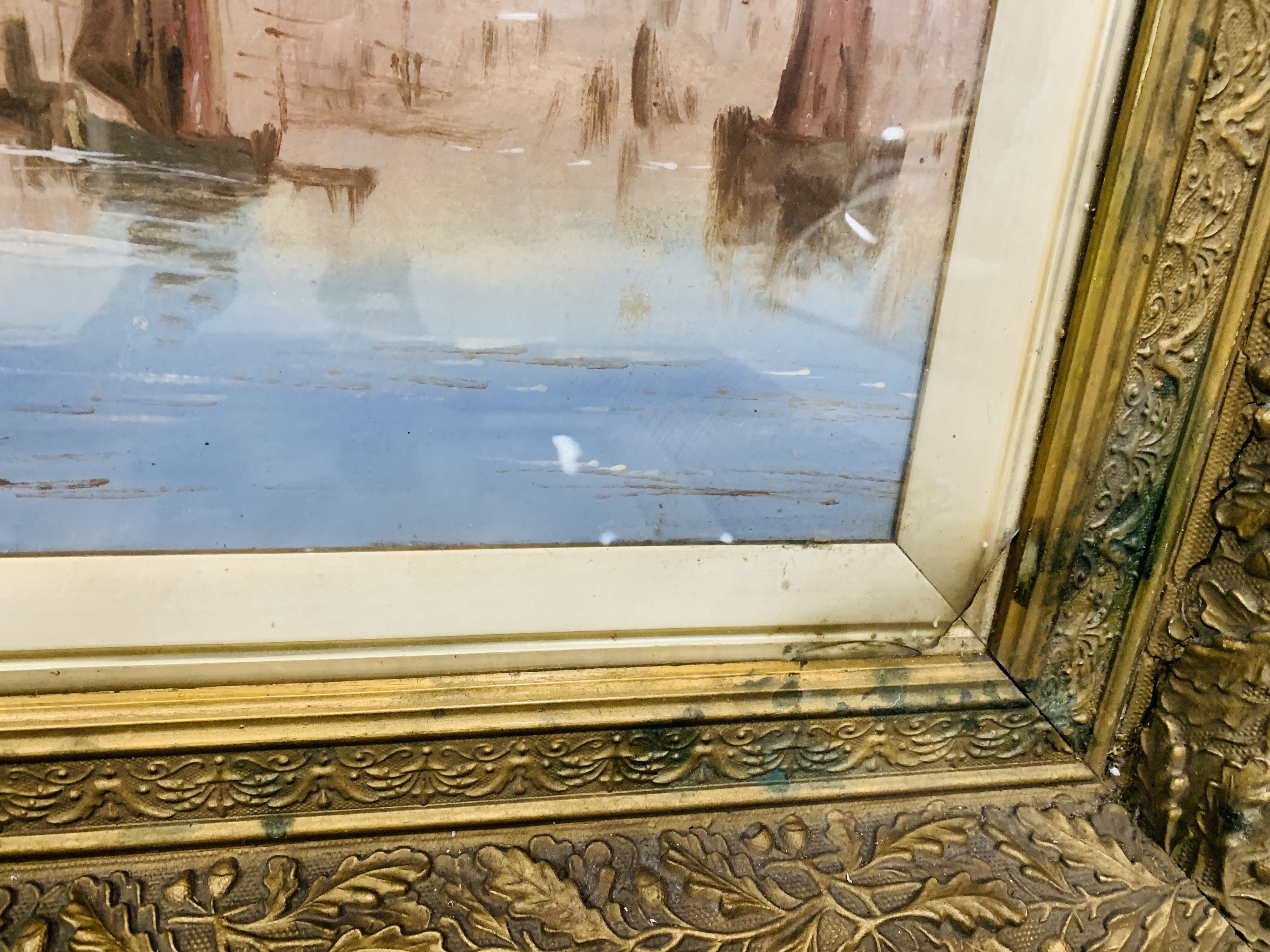 A PAIR OF GILT FRAMED OIL ON BOARD DEPICTING SAILING BOATS 59CM X 29CM. - Image 5 of 13