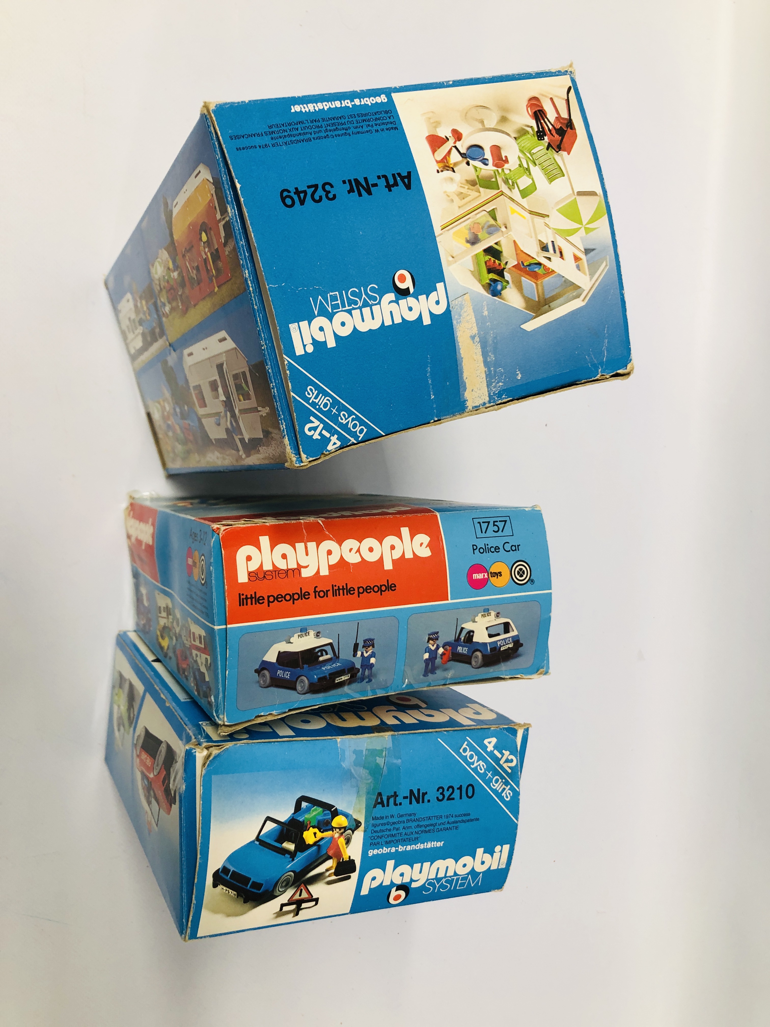 3 BOXES OF PLAYMOBIL SYSTEM TO INCLUDE POLICE CAR, - Image 2 of 2