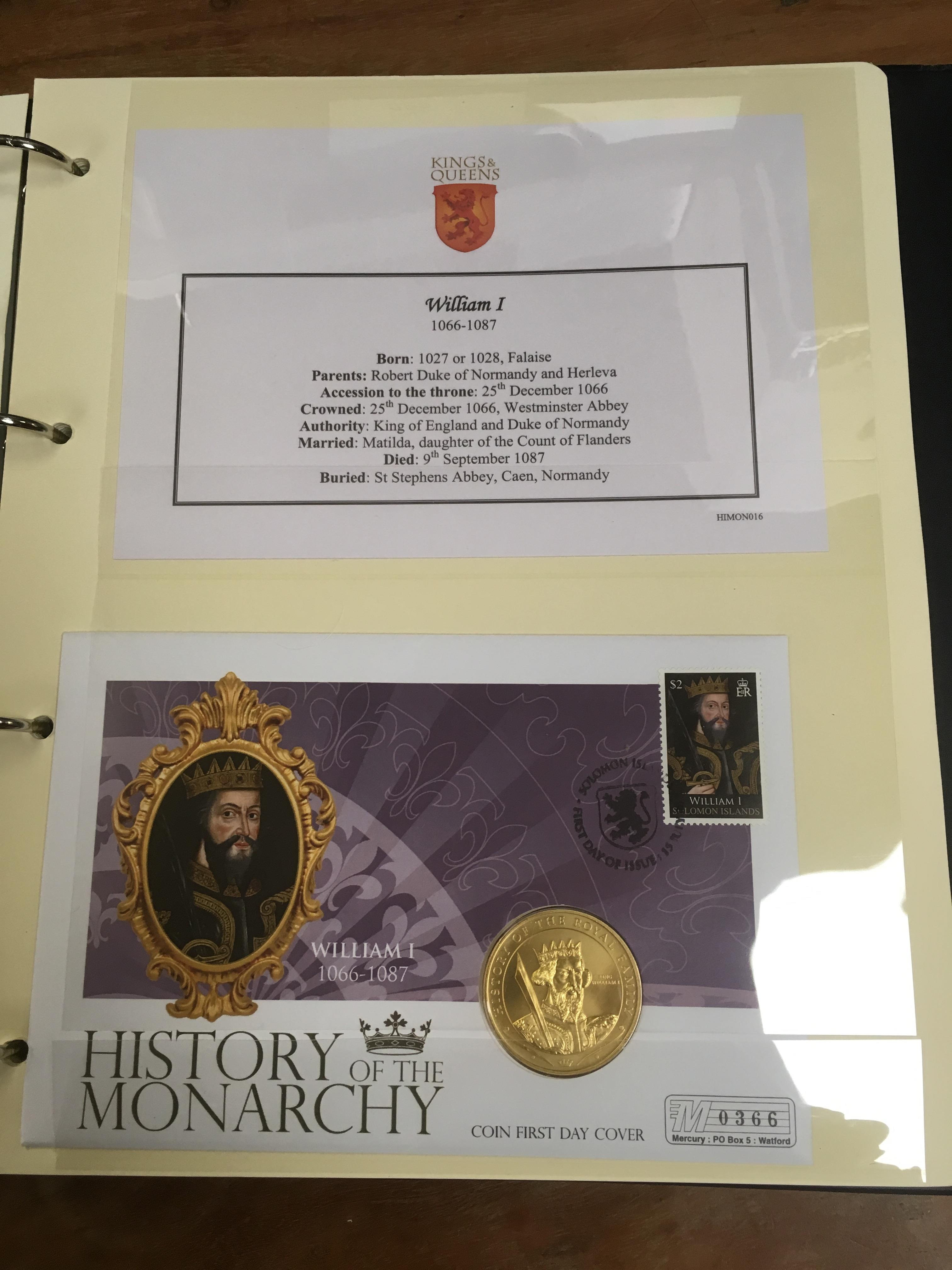 HISTORY OF THE MONARCHY STAMP, COVER COLLECTION IN EIGHT WESTMINSTER ALBUMS, - Image 2 of 4