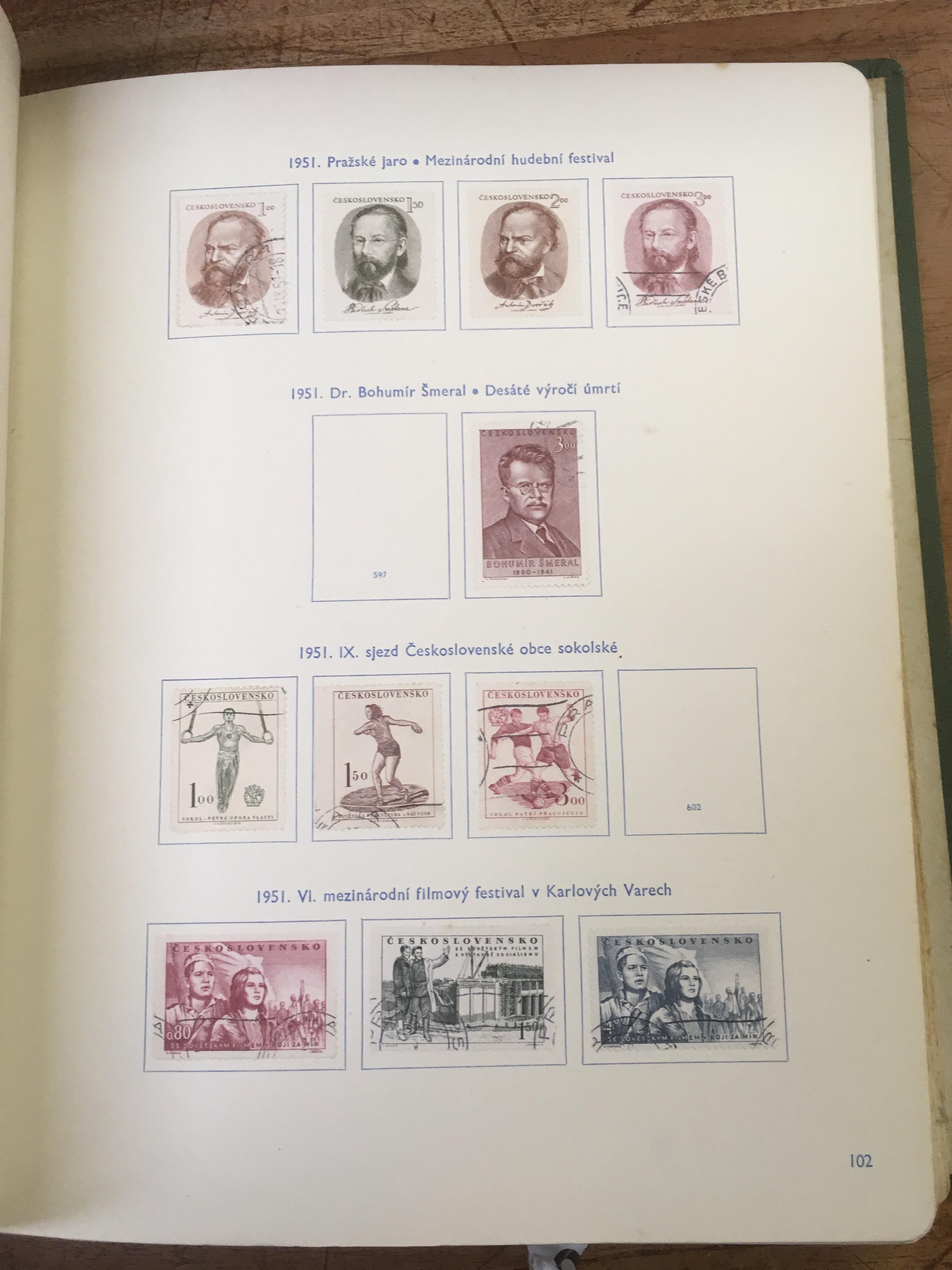 LARGE BOX EUROPEAN STAMP COLLECTIONS IN NINE VOLUMES, PRINTED ALBUMS OF GERMANY, CZECH, ALSO FRANCE, - Image 6 of 9