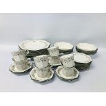 QUANTITY OF JOHNSON BROTHERS ETERNAL BOW TEA AND DINNER WARE.