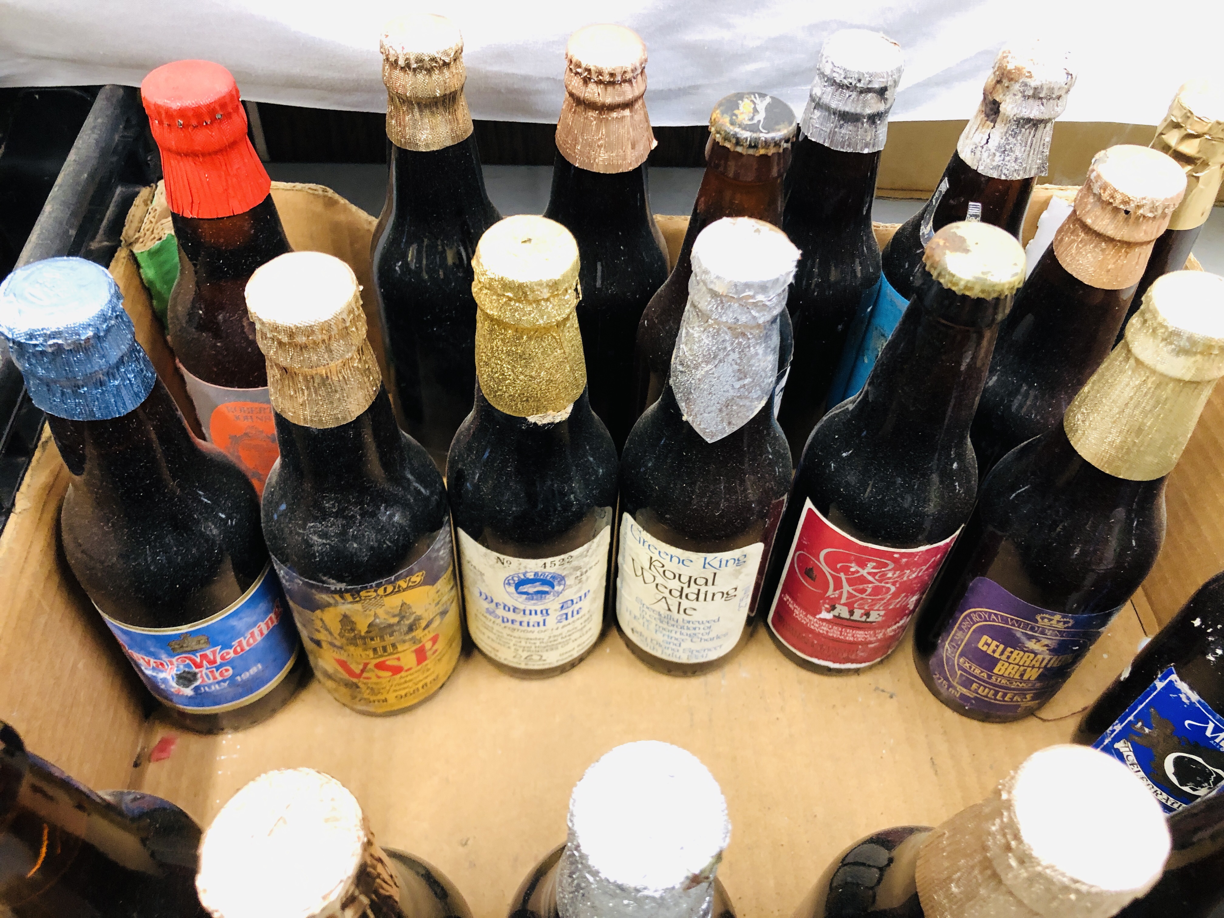 COLLECTION OF 58 BOTTLES OF VINTAGE COLLECTORS ALE TO INCLUDE ROYAL CELEBRATION GWYNEDD, - Image 4 of 8