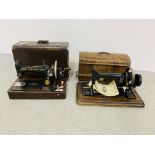 2 X VINTAGE SEWING MACHINES TO INCLUDE