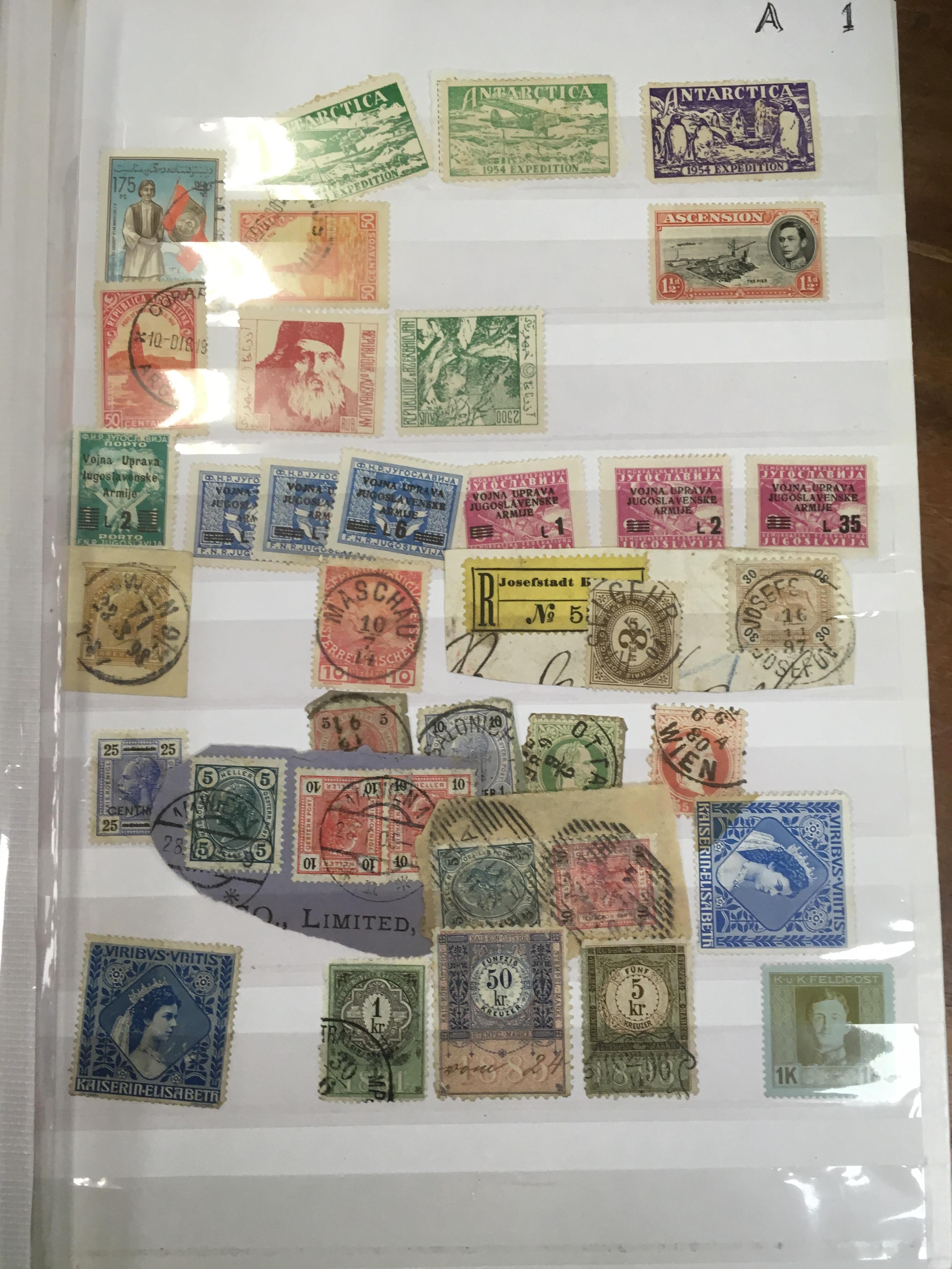BOX STAMPS IN ELEVEN STOCKBOOKS, FOREIGN, BACK OF BOOK, REVENUES ETC.