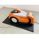 STIHL iMOW RMI 442 ROBOTIC LAWN MOWER WITH CHARGING STATION - SOLD AS SEEN