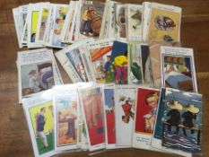 PACKET OF MIXED COMIC POSTCARDS (APPROX 87).