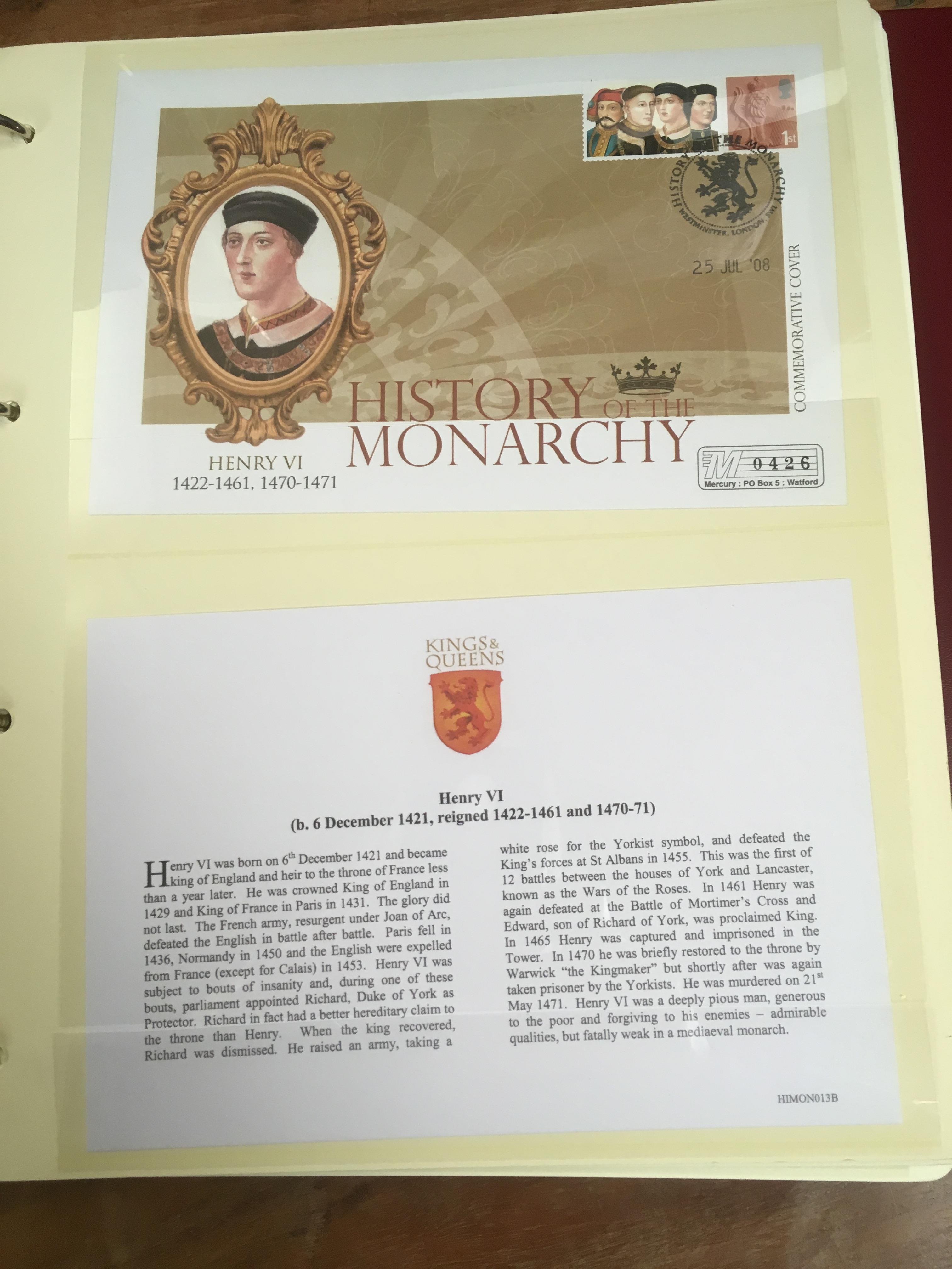 HISTORY OF THE MONARCHY STAMP, COVER COLLECTION IN EIGHT WESTMINSTER ALBUMS, - Image 4 of 4