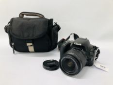 CANON EOS 200D DIGITAL SLR CAMERA BODY FITTED WITH CANON EFS 18-55 MM LENS WITH CAMERA BAG S/N