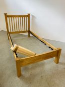 SOLID BEECHWOOD SINGLE BEDSTEAD