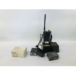 ICOM VHF TRANSCEIVER SHIP TO SHORE RADIO WITH CHARGER AND BATTERIES - SOLD AS SEEN
