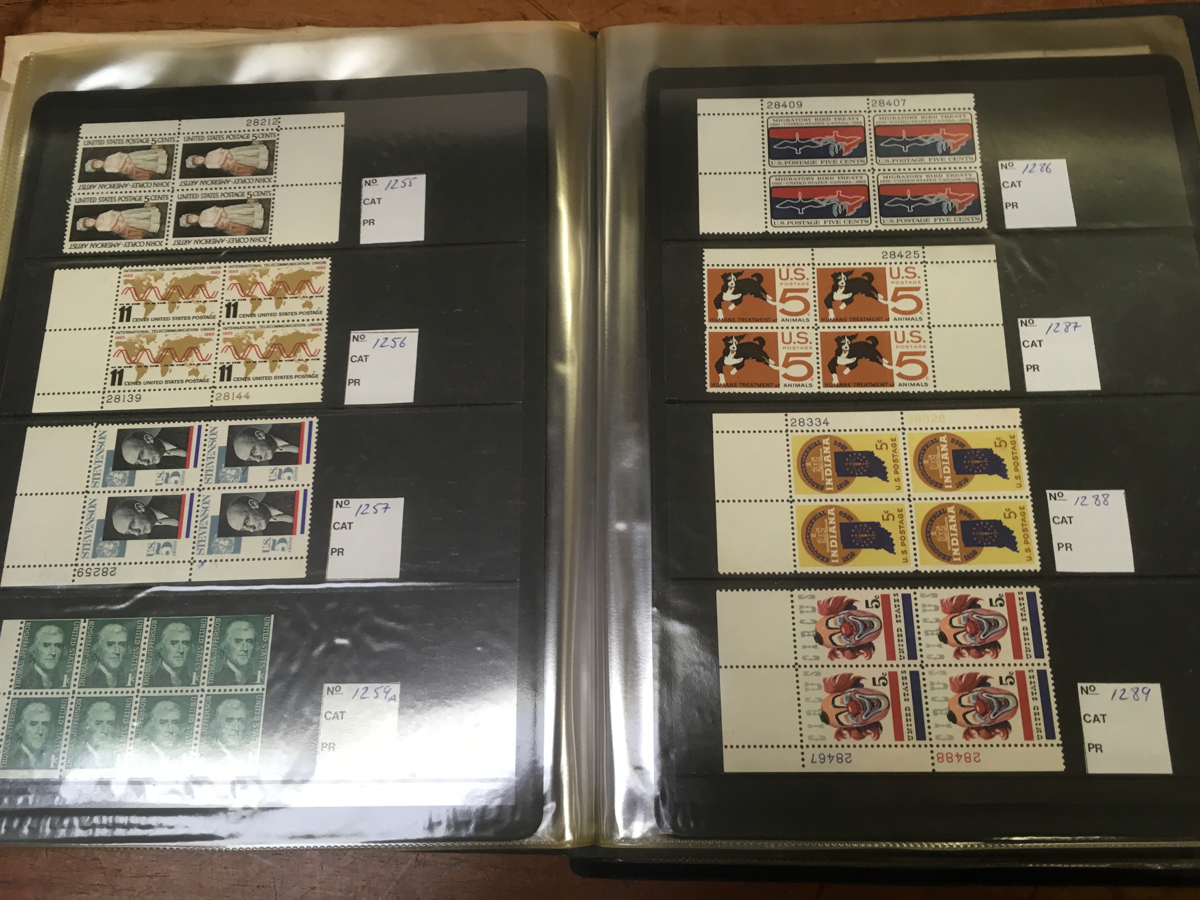 USA MINT STAMP COLLECTION IN THREE FOLDERS. - Image 2 of 6