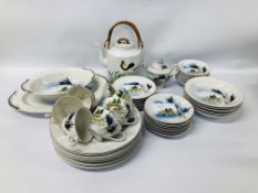 46 PIECES OF E & O CHINA WARE COMPRISING OF PLATES, BOWLS, CUPS AND SAUCERS, SERVING PLATE,