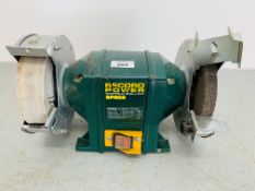 RECORD POWER PPBG6 TWIN HEAD BENCH GRINDER - SOLD AS SEEN