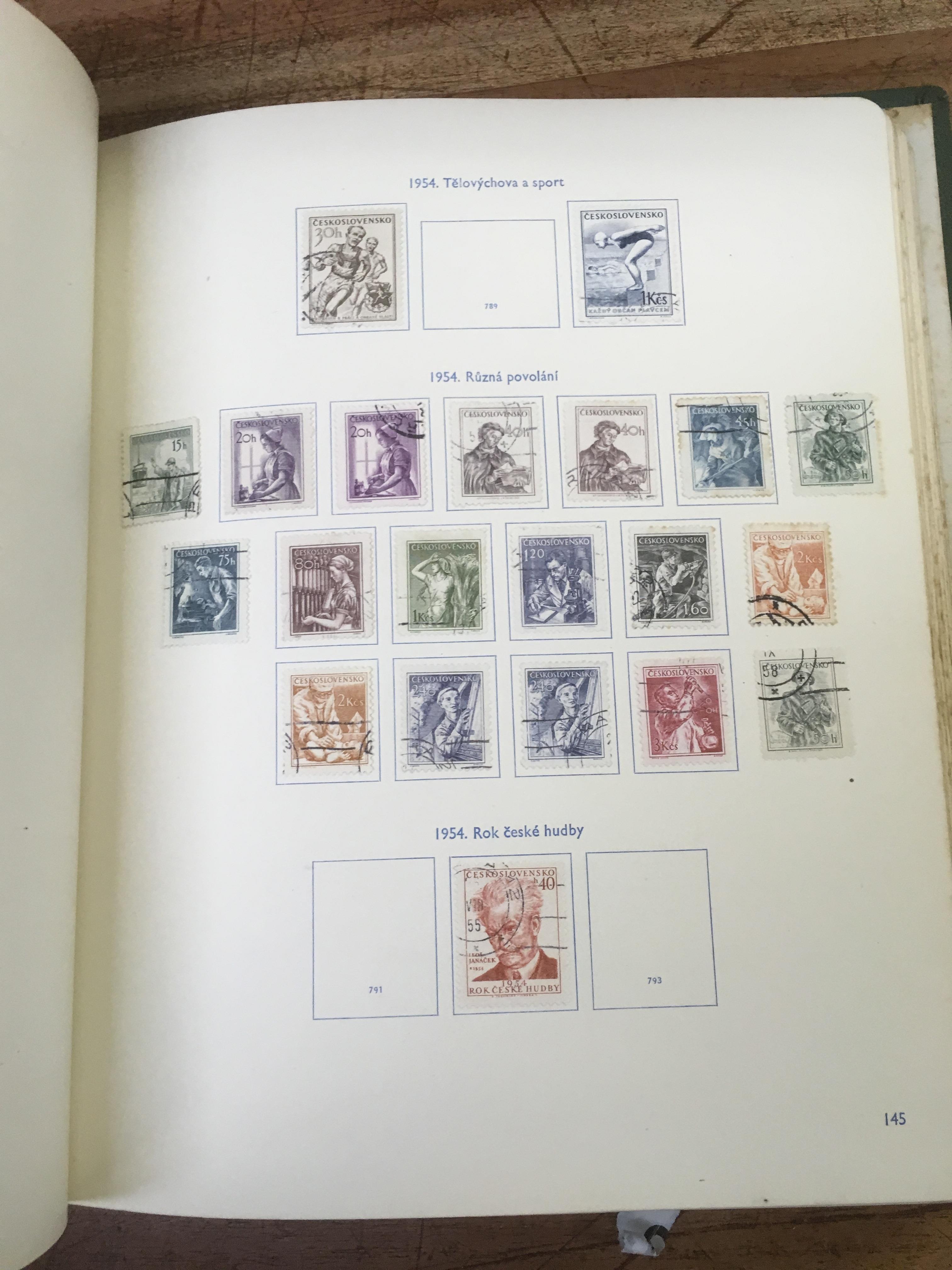 LARGE BOX EUROPEAN STAMP COLLECTIONS IN NINE VOLUMES, PRINTED ALBUMS OF GERMANY, CZECH, ALSO FRANCE, - Image 4 of 9