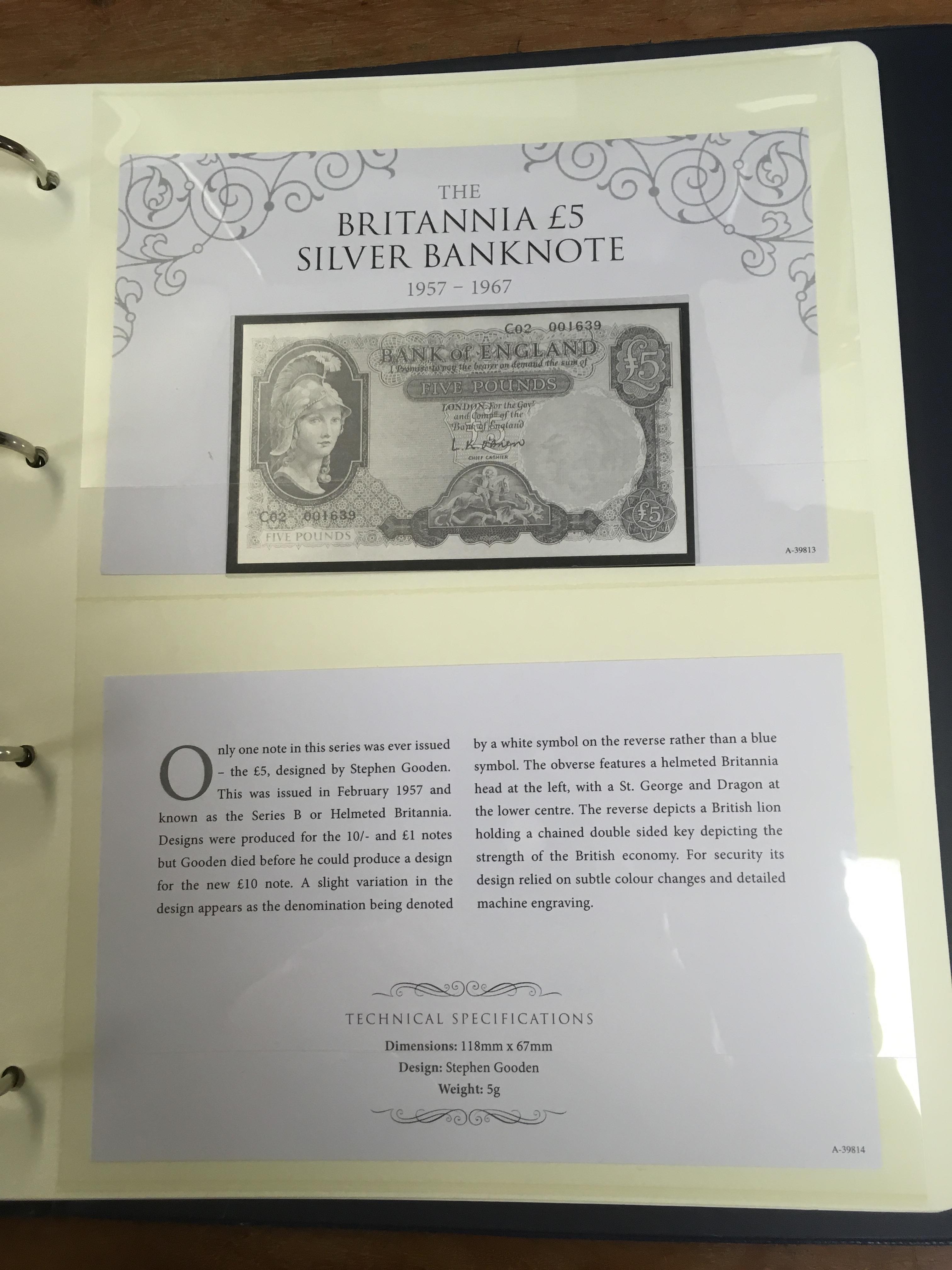 WESTMINSTER "THE HISTORIC SILVER BANKNOTE COLLECTION" IN ALBUM (13 ITEMS). - Image 4 of 4