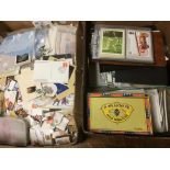 TWO BOXES GB STAMPS, PHQ CARDS, COVERS, USED IN TINS AND ENVELOPES ETC.