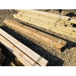8 LENGTHS 215CM. X 7CM. TREATED TIMBER AND APPROX. 12 LENGTHS 240CM.