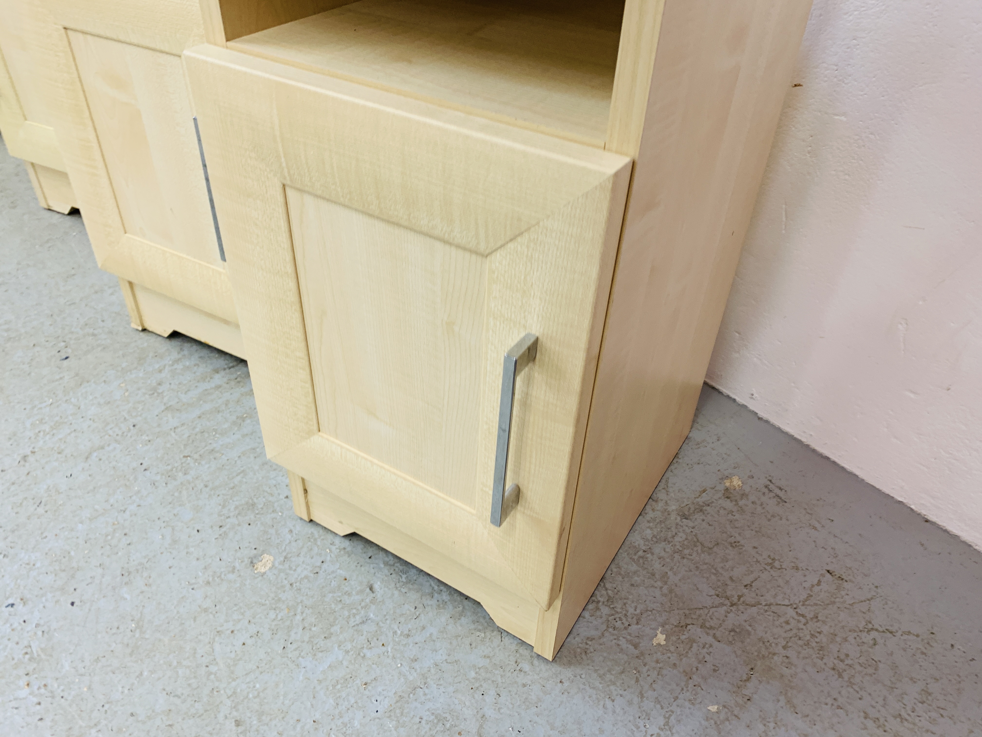 TWO PAIRS OF LIGHT BEECHWOOD EFFECT FINISH BEDSIDE CABINETS EACH W 34CM, D 40CM, H 62CM. - Image 5 of 10