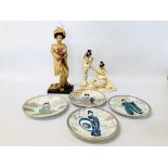 4 JAPANESE COLLECTORS PLATES,
