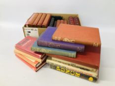 2 X BOXES OF ASSORTED VINTAGE BOOKS TO INCLUDE THE PICK OF PUNCH AND VARIOUS ROYALTY BOOKS LETTERS