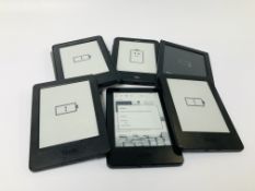 6 X AMAZON KINDLES - SOLD AS SEEN