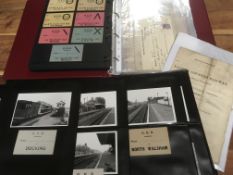 BINDER WITH A COLLECTION GREAT EASTERN RAILWAY EPHEMERA,