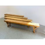 4 X GEEBRO FOLDING SCHOOL BENCHES