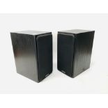 A PAIR OF MONITOR AUDIO BRONZE BX2 LOUDSPEAKERS PLUS WALL BRACKETS