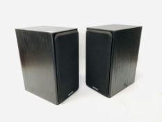 A PAIR OF MONITOR AUDIO BRONZE BX2 LOUDSPEAKERS PLUS WALL BRACKETS