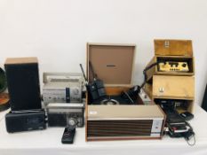 COLLECTION OF AUDIO AND TRANSMITTING EQUIPMENT TO INCLUDE FERGUSON SOLID STATE 3042 RECORD PLAYER,