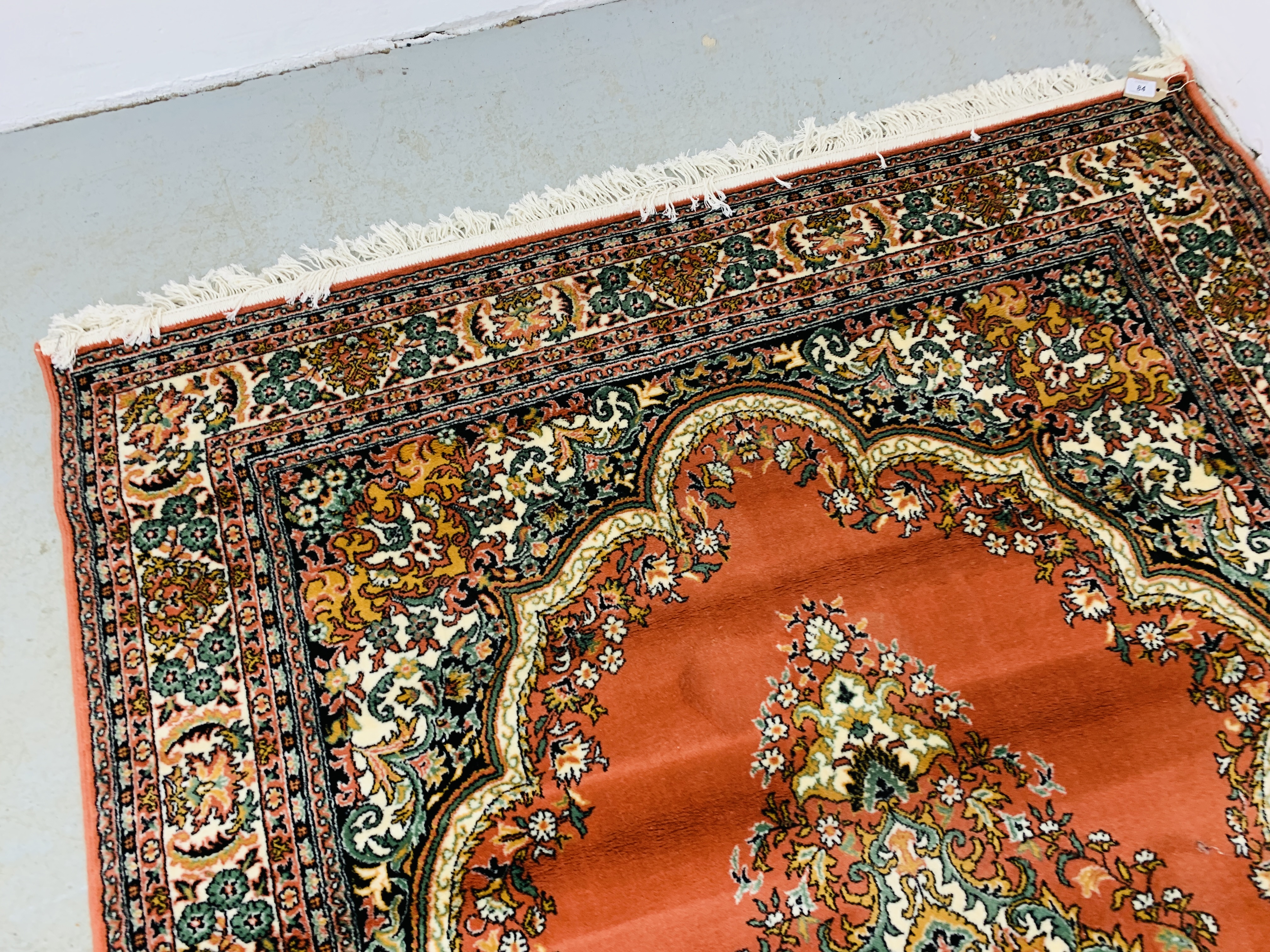 2 VARIOUS ORIENTAL AND EASTERN RUGS INCLUDING RED BACKGROUND 150CM. X 230CM. - Bild 9 aus 10