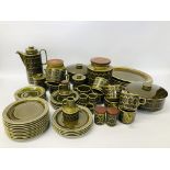 COLLECTION OF HORNSEA HEIRLOOM TEA AND DINNER WARE TO INCLUDE STORAGE JARS, ETC.