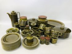 COLLECTION OF HORNSEA HEIRLOOM TEA AND DINNER WARE TO INCLUDE STORAGE JARS, ETC.