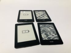 4 X AMAZON KINDLE PAPERWHITE - SOLD AS SEEN