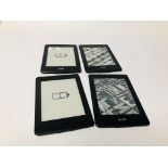 4 X AMAZON KINDLE PAPERWHITE - SOLD AS SEEN