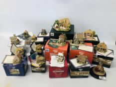 15 LILLIPUT LANE COLLECTORS COTTAGES AND HOUSES, MOSTLY BOXED AND ACCOMPANIED BY BOOKLETS,