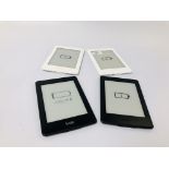 4 X AMAZON KINDLE PAPERWHITE - SOLD AS SEEN