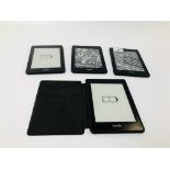 4 X AMAZON KINDLES - SOLD AS SEEN