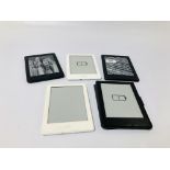 5 X AMAZON KINDLES - SOLD AS SEEN