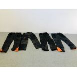 4 X PAIRS OF STIHL CHAINSAW SAFETY TROUSERS SIZES 48, 40, 42,