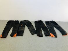 4 X PAIRS OF STIHL CHAINSAW SAFETY TROUSERS SIZES 48, 40, 42,
