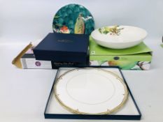 ROYAL WORCESTER CAKE PLATE AND THREE TIER STAND BOXED,