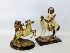 "THE ACADEMY COLLECTION" INDIAN UPON HORSE BACK ALONG WITH "THE JULIANA COLLECTION" INDIAN CHILD