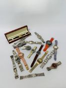 15 X VARIOUS GENTS WRIST WATCHES TO INCLUDE CATENA SWISS, HENLEY, CITIZEN, LEADER, DATA, STORM,