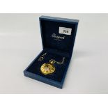 A RAPPORT HALF HUNTER POCKET WATCH IN PRESENTATION BOX